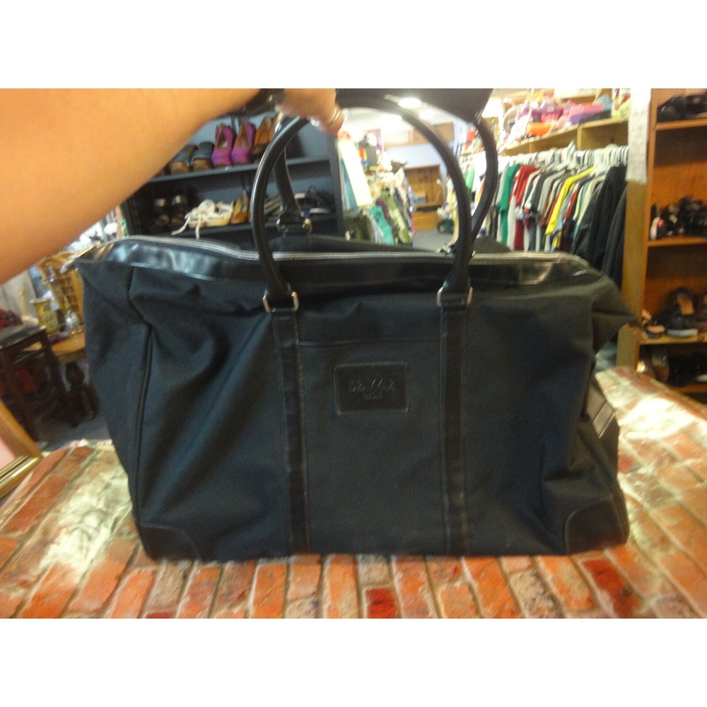 Drakkar Noir Black large zippered duffle travel bag w/ removable shoulder strap‎